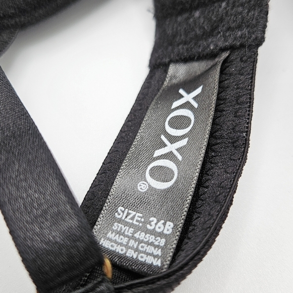 NEW XOXO Black & Gold Glitter Sparkle Sexy Push Up Bra 36B - Picture 6 of 6